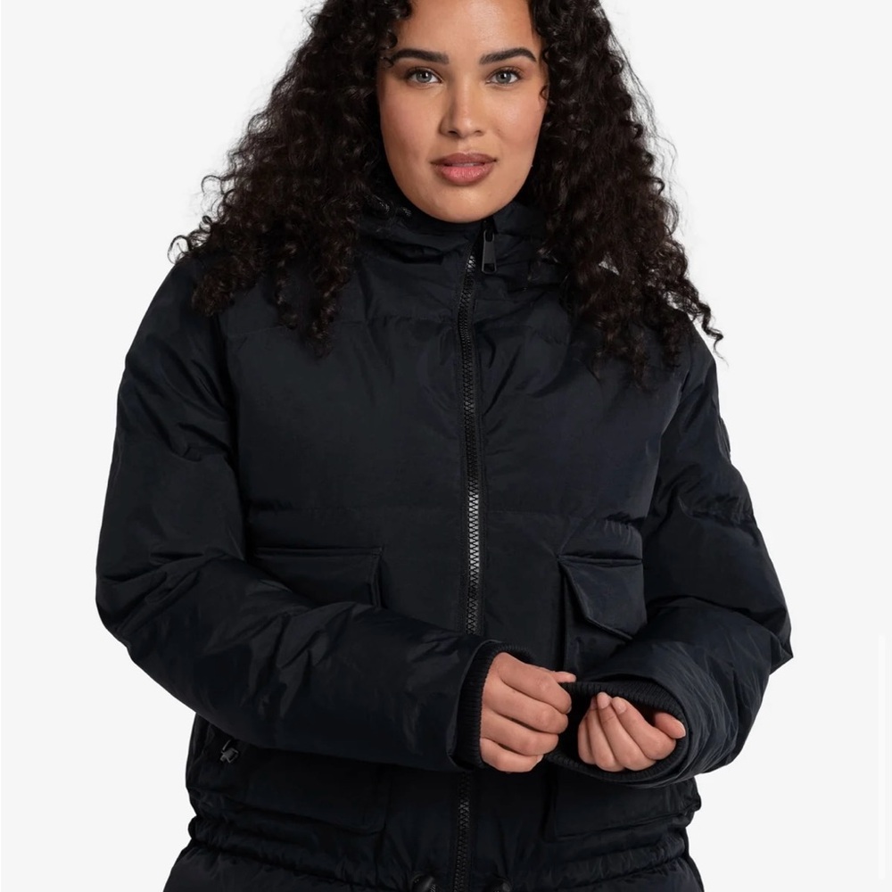 Black Puffer Jacket Insulated Waterproof